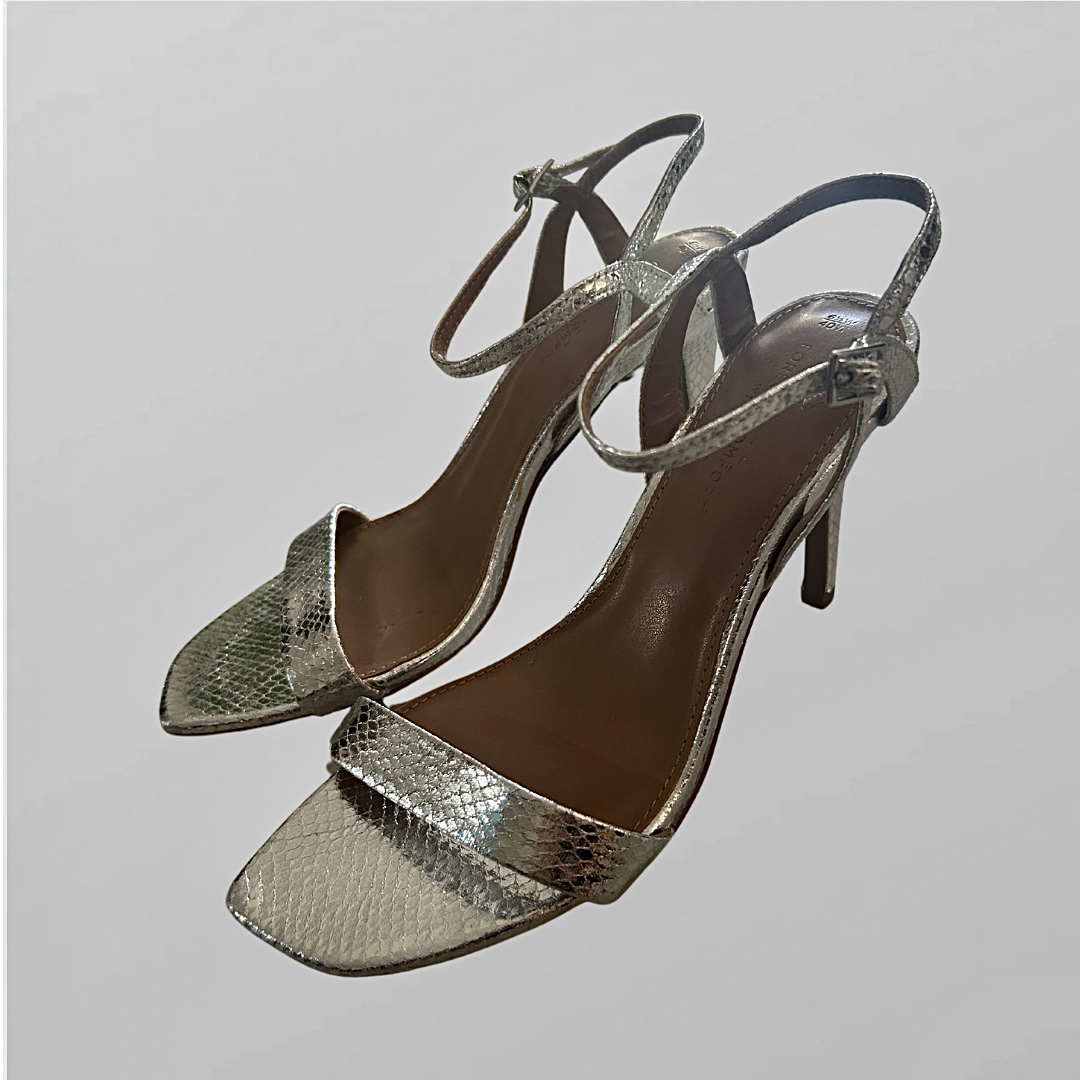 חדשות! סנדלי עקב נוחות כסופות! חדשות Next גובה עקב 10 ס״מ – תמונה 3