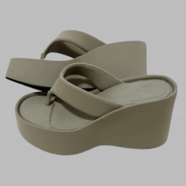 חדשות- כפכפי אצבע פלטפורמה בצבע אבן! גובה פלטפורמה - 10 ס״מ מאחורה, 4 ס״מ מקדימה