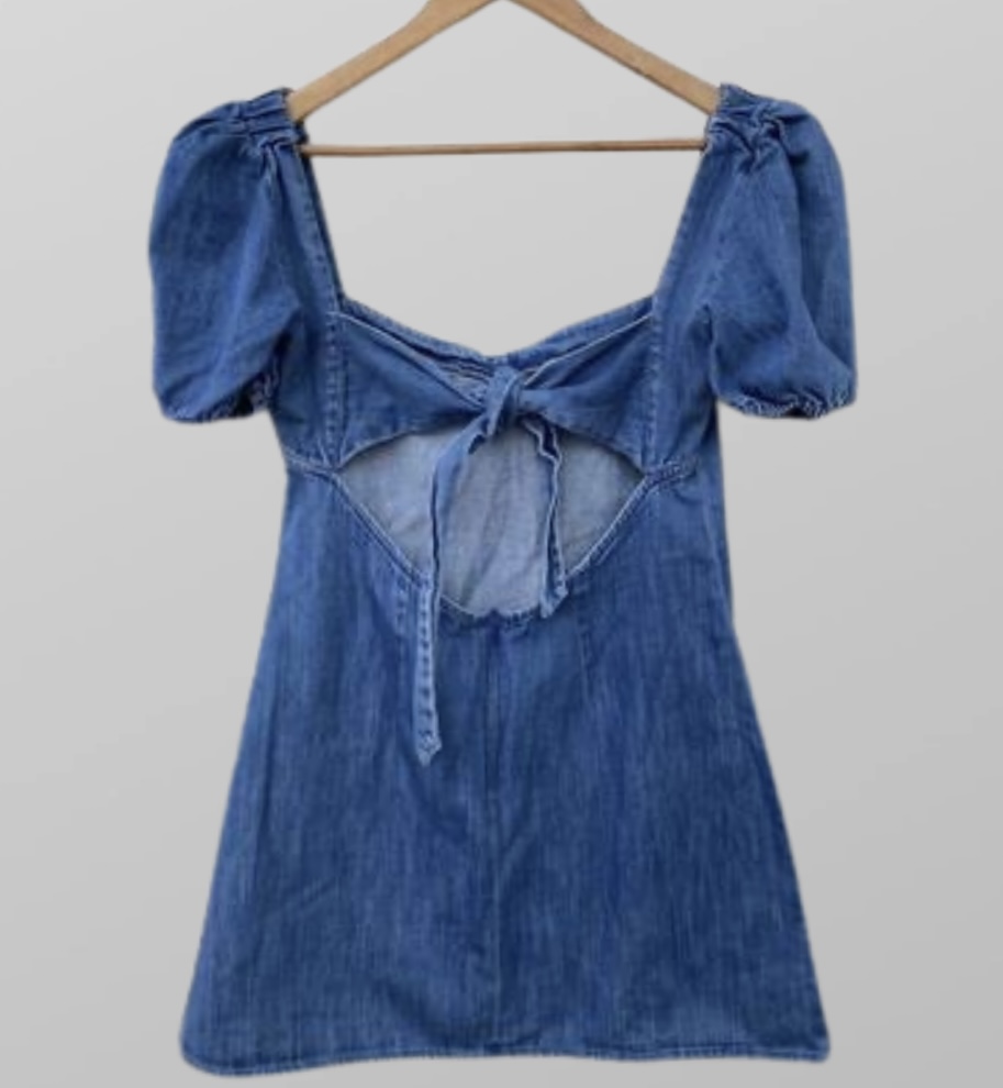 שמלת מיני ג׳ינס מידה L Zara – תמונה 2