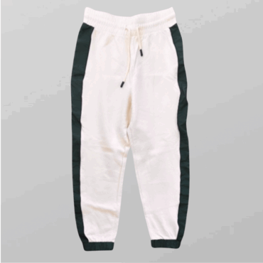 ZARA מכנסי טרנינג בשילוב ניילון בצדדים בצבע ירוק S