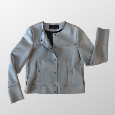 ג׳קט דמוי זאמש Zara צבע אפור כחלחל! אורך סטנדרטי