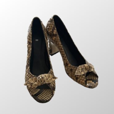 חדשות! נעלי עקב מנוחשות עם פפיון מידה 38