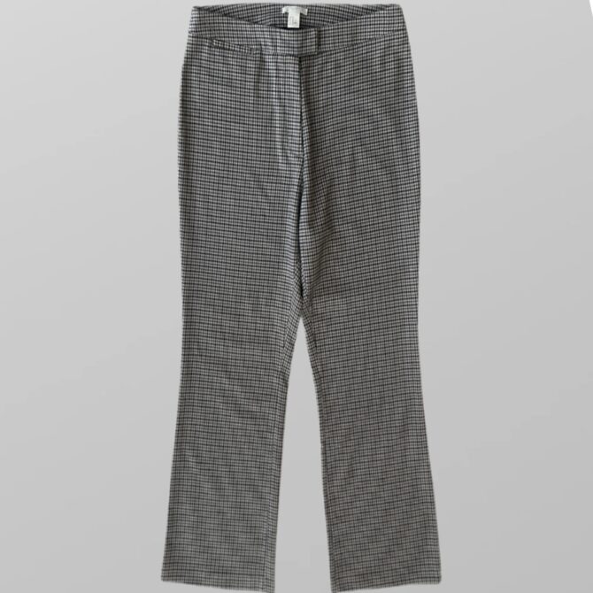 מכנסיים משובצים H&M פפיטה בגזרת קרופ ישרה! מידה 42