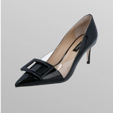 עם טיקט! DISCO ROSSO נעלי עקב עור אמיתי! עם אבזם וגימור לקה! מידה 39.5