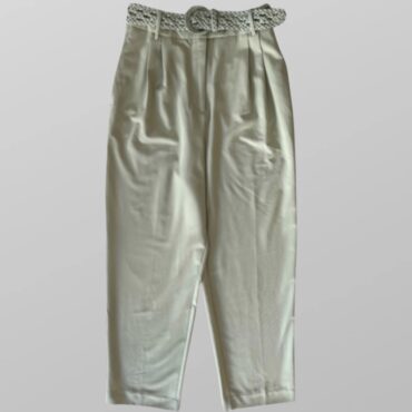 מכנסיים מחויטים ZARA בגזרה גבוהה! בשילוב חגורה קלועה! מידה 28