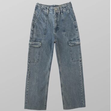 ג׳ינס קרופ מתרחב Twentyfourseven גזרה גבוהה בסגנון דגמ״ח מידה 22