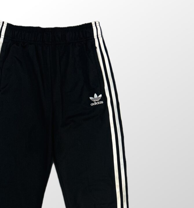 ⁦מכנסי Adidas שחור פסים לבנים מידה S⁩ – תמונה ⁦2⁩