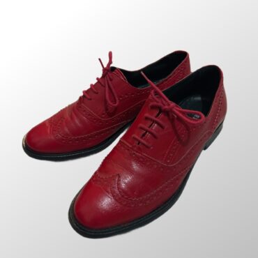 נעלי אוקספורד אדומות Texto עור אמיתי! מידה 39
