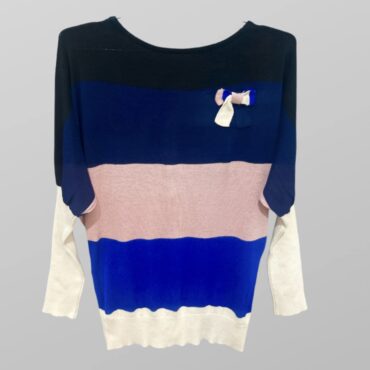 סריג בסגנון ״רטרו״ Anny Look עם פפיון קדמי וכפתורים בגב! מידה M-L