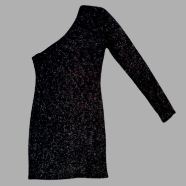 שמלת ערב ASOS מיני לייקרה מנצנצת שרוול אחד! מידה M