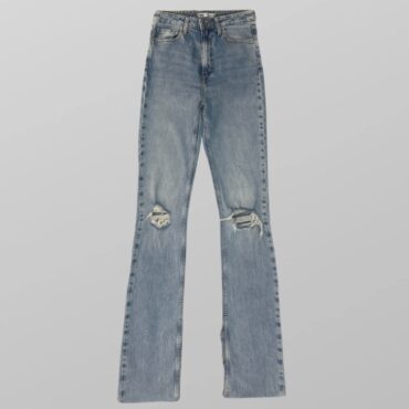 ג׳ינס ZARA קרעים מתרחב בגזרה גבוהה מידה 24