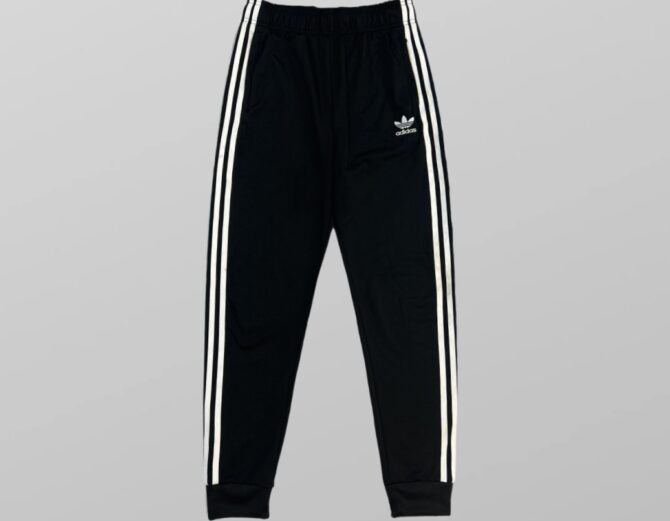 מכנסי Adidas שחור פסים לבנים מידה S
