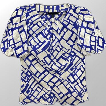 חולצת 100%משי Banana republic אלגנטית! עם הדפס של צורות גאומטריות! תתאים עד מידה M