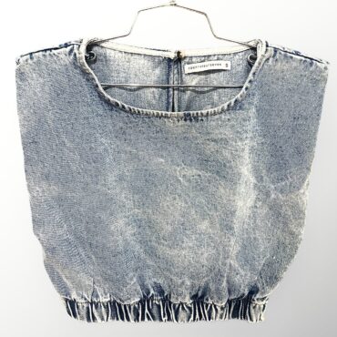 חולצת קרופ ג׳ינס Twentyfourseven גומי במותן מידה S