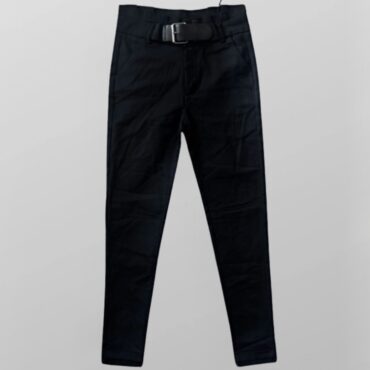 עם טיקט! מכנסי סקיני מחויטים עם חגורה מובנית! גזרה גבוהה! לייקרה! צבע שחור של חברת Colorado