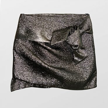 חצאית כסופה בטקסטורה עם קשירה אלגנטית Zara מידה M