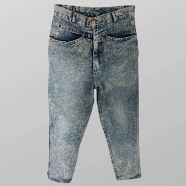 ג׳ינס MOM וינטג׳ אמיתי 80s Rapi בגזרה גבוהה בשטיפה מיוחדת מידה M-L של