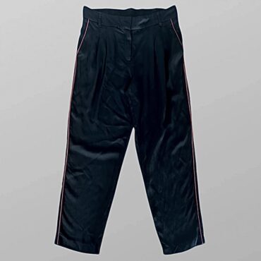 מכנסיים אלגנטיים דקיקים ונשפכים עם פס אדום בצדדים וגומי מאחורה במותן! מידה M