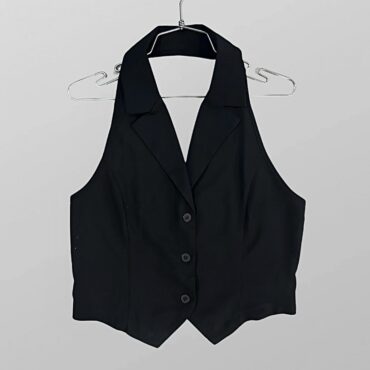 ווסט שחור קולר אלגנטי מידה M