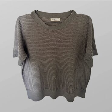 חולצת סריג אפורה ודקיקה בטקסטורה מידה L של Yanga