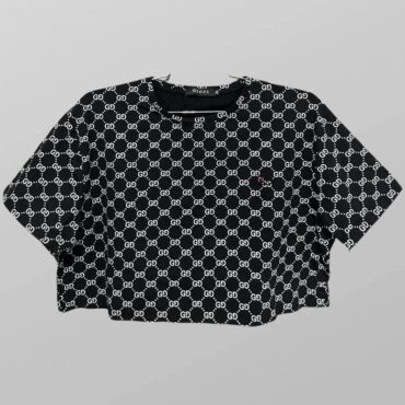 חולצת קרופ אוברסייז בסגנון גוצ׳י (ממש כמו המקור) מידה L