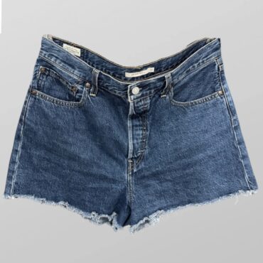 ג׳ינס קצרים Levi’s גזרה גבוהה עם סיומת פרומה מידה 33