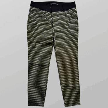 מכנסיים מחויטים קרופ בהדפס מיוחד בירוק!  ZARA מידה S