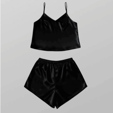 פיג׳מה סאטן שחורה מידה M חדשה ללא טיקט!