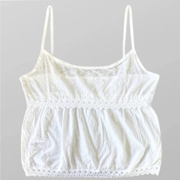 גופיית 100% כותנה עם קרושה וכתפיות מידה S