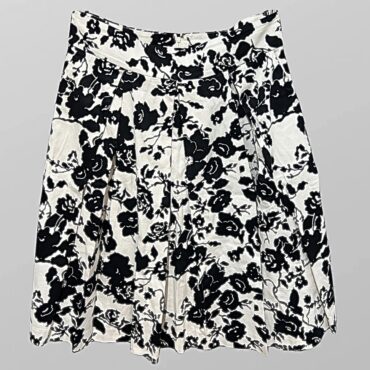 חצאית מידי קפלים פרחונית אלגנטית מידה 44