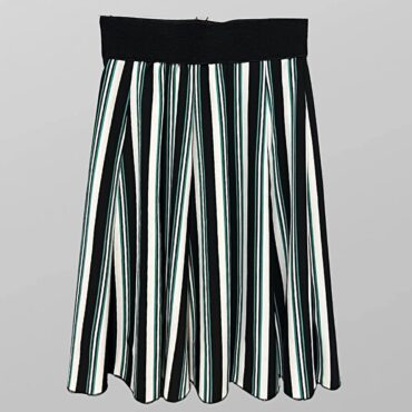 חצאית מידי פסים עם גומי עבה במותן מידה L