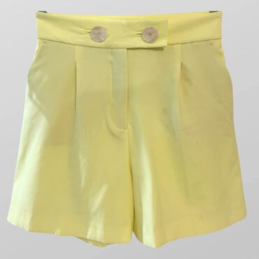 ברמודה אלגנטית צהובה בגזרה גבוהה מידה M של Zara