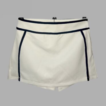 RENUAR עם טיקט! מידה XS חצאית מכנס אלגנטית לבנה עם פסים שחורים