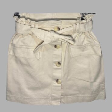 ZARA חצאית מיני קרגו מידה XS כפתורים עם גומי במותן וחגורת קשירה, מצב כמו חדש