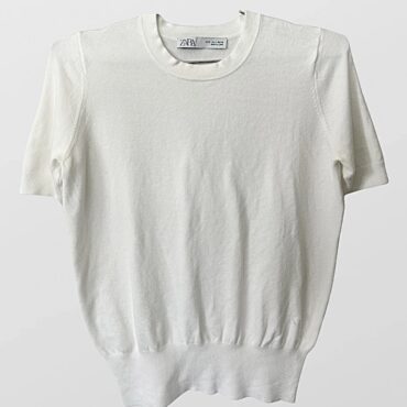 חולצת סריג לבנה מידה S Zara