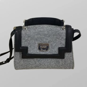 תיק צמר אמיתי בשילוב דמוי עור של BCBG Generation מקורי