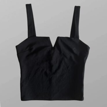 Twentyfourseven גופיה אלגנטית עם כתפיות עבות מידה XS