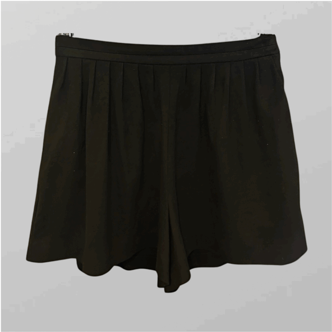 ZARA מכנסיים קצרים אלגנטיים קטיפתיים עם גומי אחורי במותן