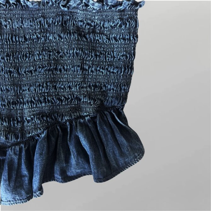 ⁦American eagle טופ ג׳ינס כיווצים עם מלמלות מידה L⁩ – תמונה ⁦3⁩