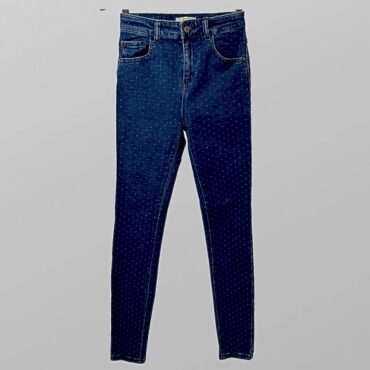 Pull&Bear ג׳ינס סקיני לייקרה בגזרה גבוהה! בהדפס נקודות מידה 24