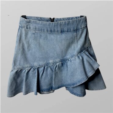 Topshop חצאית מיני ג׳ינס מלמלות מידה 24