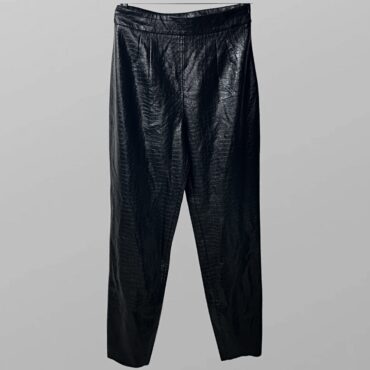 ZARA מכנסי דמוי עור בטקסטורת ״תנין״ גזרה גבוהה! מידה 26