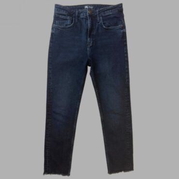 ZARA ג׳ינס MOM לייקרה בגזרה גבוהה כחול מידה 40