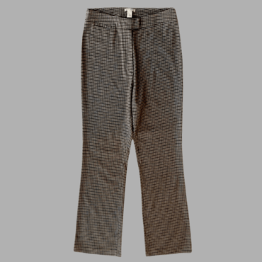 H&M מכנסיים משובצים פפיטה בגזרת קרופ ישרה! מידה 42