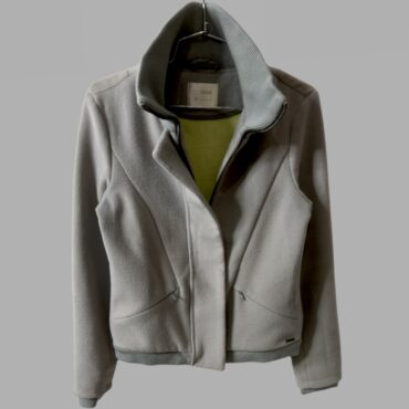 GAS Woman מעיל בומבר פליז אפור אלגנטי מחמם מידה S