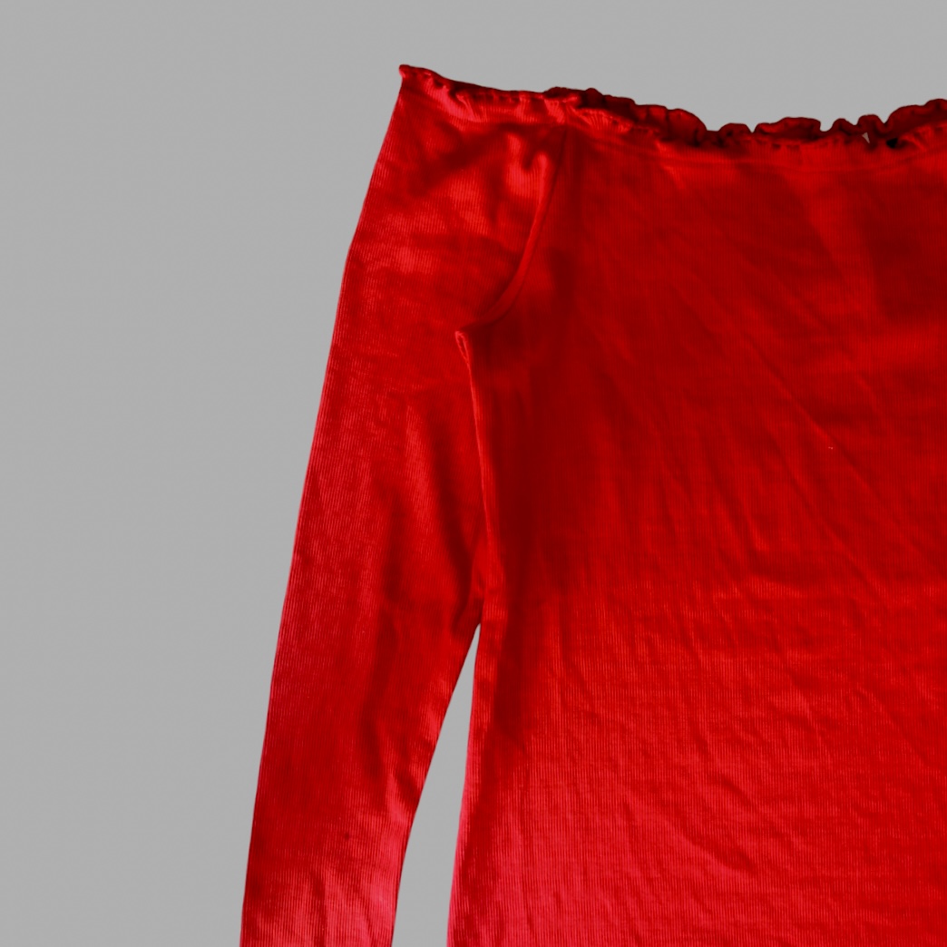 עם טיקט! חולצה אדומה ריב לייקרה אוף שולדרס מידה L – תמונה 2