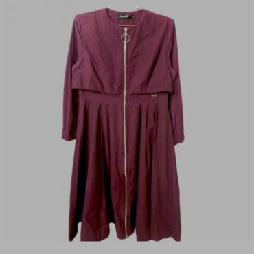 Zoya שמלה/ג׳קט בורדו סגלגל רוכסן מידה M