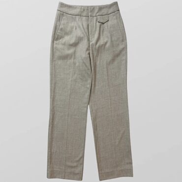 ZARA חדשים! מכנסיים מחויטים דמוי צמר בגזרה גבוהה וישרה בצבע יין מידה S