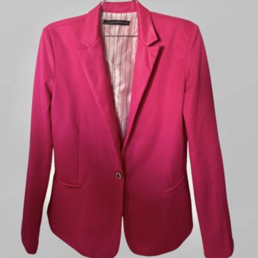 ZARA בלייזר ורוד מחויט גזרה קלאסית מידה L