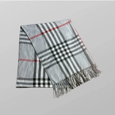 חדש! צעיף ענק אפור משובץ דק ונעים